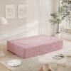 78" Teddy Loveseat Sofa Cloud Couch, 2 in 1 Convertible Sleeper Sofa Bed Full Size, Modern Boucle Floor Sofa Guest Bed with 2 Pillows for Living Room Apartment Office (Pink) - Image 8