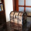 Vintiquewise(TM Large Wooden Pirate Lockable Trunk with Lion Rings - Image 3