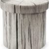 Sorbus Tree Stump Stool, Storage Ottoman 15 Inch Fake Tree Stumps Log Stool Storage, Artificial Tree Trunk, Perfect Footstool Kids Toy Chest, Rustic Log Cabin Decor Bench, Pedestal - Light Gray - Image 8