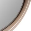 Arch Mirror Bathroom Vanity Wall Mirror with Wood Frame Pop Bagel Shaped Wall Mirror (Light Brown, 32"x24") - Image 5