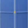 4 Panels Room Divider Folding Screen Pegboard Insert Blue Color 71' High x 70" Wide - Image 4