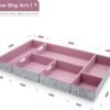 Welaxy Deluxe drawer organizers multi-purpose storage box junk bins for office home kitchen bedroom bathroom nightstand holder luxury gifts 6-piece (Dusty rose) - Image 4