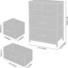 AZL1 Life Concept Dresser Storage Furniture Organizer-Large Standing Chest for Bedroom, Office, Entryway, Living Room and Closet-4 Removable Fabric Drawers, Ivory - Image 4