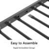 Twin Over Twin Metal Bunk Bed with Ladder/Slats Support/Safety Guardrail for Childs Adults Teens,Weight Capacity 400 lbs(Lower)/350 lbs(Upper),Black - Image 5