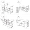 AZL1 Life Concept Extra Wide Dresser Storage Tower with Sturdy Steel Frame, 5 Drawers of Easy-Pull Fabric Bins, Organizer Unit for Bedroom, Hallway, Entryway, Coffee - Image 8