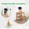2 Step Wood Stool, Wooden Step Stools for Adults and Kids 250 LBS, Toddler Step Stool Kitchen Helper, Bathroom Stool, Bed Step Stools, Easy to Assemble - Image 6