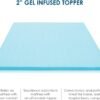 2inch Memory Foam Mattress Pad Twin XL, Cooling Gel-Infused Extra Long Single Bed Topper - Image 5
