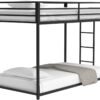 Twin Over Twin Metal Bunk Bed w/Full-Length Guardrail & Side Ladder, Low Metal Bed Frame, No Box Spring Needed, for Kids, Teens, Girls, Boys, Adults - Image 7