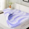 BedsPick 3 Inch Memory Foam Mattress Topper Twin XL, Gel Infused Swirl Soft Foam, College Dorm Extra Long XL Mattress Toppers Single Bed Toppers - Image 2