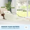 3 Inch Gel Memory Foam Mattress Topper Twin XL Size, High Density Ventilated Memory Foam Bed Mattress Topper for Back Pain,Non-Slip Design with Removable Bamboo Cover - Image 5