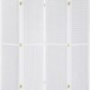 4 Panels Room Divider Folding Screen Pegboard Insert White Color 71' High x 70" Wide - Image 3