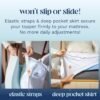 ViscoSoft 4 Inch Pillow Top Memory Foam Mattress Topper Short Queen - CertiPUR-US Certified - Serene Lux Dual Layer RV/Camper Mattress Pad - Image 6