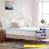 Sweet Home Collection Mattress Topper College Dorm Room Essentials Gel Infused Memory Foam 2 Inch Pad CertiPUR US Certified for College Students Boys and Girls, Twin XL, Blue - Image 7