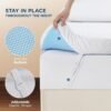 3 Inch Gel Memory Foam Mattress Topper Twin XL Size, High Density Ventilated Memory Foam Bed Mattress Topper for Back Pain,Non-Slip Design with Removable Bamboo Cover - Image 4