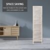 Babion 6 Panel Room Divider, Wood Room Divider, Room Dividers and Folding Privacy Screens, Room Partitions and Dividers, Folding Partition Screen, Bedroom Decoration Off White - Image 8