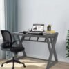 Armless Home Office Desk Chairs,Ergonomic Office Chairs with Lumbar Support,Folding Mesh Backrest Adjustable Swivel Rolling Task Criss Cross Chair,Computer Vanity Gamer Reading Chairs -b (Black-2) - Image 4