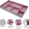 Welaxy Deluxe drawer organizers multi-purpose storage box junk bins for office home kitchen bedroom bathroom nightstand holder luxury gifts 6-piece (Dusty rose) - Image 5