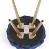 Asense Round Ottoman Footrest Stool Modern Velvet Footstool Seat Soft Padded Dressing Vanity Stool with Anti-Skid Iron Legs - Image 5