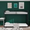 Twin Over Twin Metal Bunk Bed w/Full-Length Guardrail & Side Ladder, Low Metal Bed Frame, No Box Spring Needed, for Kids, Teens, Girls, Boys, Adults - Image 3