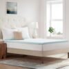 Sweet Home Collection Mattress Topper College Dorm Room Essentials Gel Infused Memory Foam 2 Inch Pad CertiPUR US Certified for College Students Boys and Girls, Twin XL, Blue - Image 2