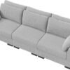 100 Inch Sectional Couches for Living Room,3 Seater Lounge Sofa with 5 Pillows,Extra Comfy Corduroy Sectional Couch with Armrests,Modular Sectional Sofa for Bed Room Apartment Office Grey - Image 7