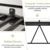 VECELO Loft Bed Twin Size, Metal Bedframe with Removable Ladder and Safety Guardrail, No Box Spring Needed, Space Saving, Noise Free, Black - Image 5