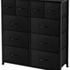 AZL1 Life Concept 10, Wide Fabric Storage and Organization, Bedroom Dresser, Chest of Drawers for Living Room, Matte Black - Image 2