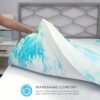 BioPEDIC 4-Inch Full Size Mattress Topper, iCOOL Tech and Gel Swirl Medium Plush Memory Foam Mattress Topper, CertiPUR-US Certified, White, Full Size (75" L x 54" W x 4" H) - Image 3