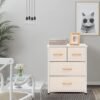 AZL1 Life Concept Dresser Storage Furniture Organizer-Large Standing Chest for Bedroom, Office, Entryway, Living Room and Closet-4 Removable Fabric Drawers, Ivory - Image 3