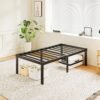 20 Inch Twin Bed Frame No Box Spring Needed, Heavy Duty Tall Metal Twin Platform Bed Frames with Large Storage Space, Easy Assembly Strong Bearing Capacity, Noise Free - Image 2
