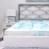 BioPEDIC 4-Inch Full Size Mattress Topper, iCOOL Tech and Gel Swirl Medium Plush Memory Foam Mattress Topper, CertiPUR-US Certified, White, Full Size (75" L x 54" W x 4" H) - Image 2