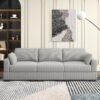 100 Inch Sectional Couches for Living Room,3 Seater Lounge Sofa with 5 Pillows,Extra Comfy Corduroy Sectional Couch with Armrests,Modular Sectional Sofa for Bed Room Apartment Office Grey - Image 6