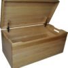 36” Wooden Storage Chest – Handmade Amish Hope Chest – Storage Trunk w/Anti-Slam Hinges – Solid Wooden Chest w/Handles – Clothing, Keepsake & Blanket Chest (Oak Wood, Natural Stain, 36”) - Image 5