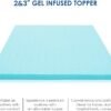 2 Inch Twin XL Memory Foam Mattress Topper, Single XL Foam Mattress Topper for College Dorm, College Dorm Essentials, Twin Extra Long XL Gel Infused Soft Foam Mattress Pad for College Dorm Single Bed - Image 4