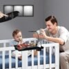 Bedside Shelf, Bunk Bed Shelf Organizer for Top Bunk Dorm Clip On Nightstand with Cup Holder Hooks Hanging Cup Plastic Bedside Shelf Tray for Kids for Bed College Dorm Room Essentials - Image 6