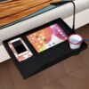 Bedside Shelf, Bunk Bed Shelf Organizer for Top Bunk Dorm Clip On Nightstand with Cup Holder Hooks Hanging Cup Plastic Bedside Shelf Tray for Kids for Bed College Dorm Room Essentials - Image 2