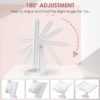Trifold Vanity Mirror with Lights，Tabletop Mount Makeup Mirror with Lights and 1x/2x/3x Magnification 21LED Mirror Touch Screen Two Power Supply Modes Make Up Mirror - Image 4