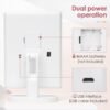 Trifold Vanity Mirror with Lights，Tabletop Mount Makeup Mirror with Lights and 1x/2x/3x Magnification 21LED Mirror Touch Screen Two Power Supply Modes Make Up Mirror - Image 5