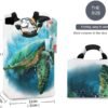 22.7"(H) Collapsible Laundry Hamper Watercolor Sea Turtle Laundry Basket Organizer Large with Handle Foldable Clothes Hamper - Image 6