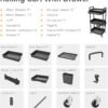 3 Tier Small Rolling Cart Organizer,Laundry Room Bathroom Organizers and Storage Office Shelves Mobile Shelving Unit Kitchen Trolley Cart with Wheels for Art,Craft,Diaper,Bedside,Snack(Black) - Image 8