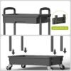 3 Tier Small Rolling Cart Organizer,Laundry Room Bathroom Organizers and Storage Office Shelves Mobile Shelving Unit Kitchen Trolley Cart with Wheels for Art,Craft,Diaper,Bedside,Snack(Black) - Image 6