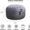 Bean Bag Chairs, Memory Foam Bean Bag Chair for Adults/Teens/Kids, Velvet Lazy Sofa Furniture with Removable High-Rebound Memory Foam for Living Room Bedroom College Dorm - Image 4