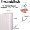 2 Pack Extra Large Hanging Crystal Clear Over Door Shoe Organizers,closet shoe organizer shoe rack organizer shoe storage,12+6Pockets,8Hooks,white (59"x 21.6") - Image 7
