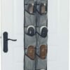 Thick Oxford Fabric Over the Door Shoe Organizer 12 Pockets Hanging Shoe storage Holder for Bedroom, Bathroom and College Dorm Room (Gray) - Image 2
