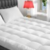 Twin XL Size Mattress Topper for College Dorm, Extra Thick Pillowtop, Cooling Plush Mattress Pad Cover for Back Pain Relief, Soft Down Alternative Fill(39x80 Inches) - Image 2