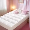 BedsPick Mattress Topper Twin XL, Mattress Pad for Back Pain Relief, Pillowtop Extra Long Twin Thick Mattress Pad, 400TC Soft Cooling Quilted Cover Protector for College Dorm, Sleeper Sofa, RV, Camper - Image 2