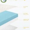 [Twin XL] Mattress Topper, 3" Mattress Topper Twin Extra Long, Memory Foam Mattress Topper Twin XL for College Dorm with Removable Cover and Straps, Gold - Image 3