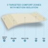 7 Zone Green Natural Organic Latex Mattress Topper Twin XL Size - 3 inch - Medium Firmness - GOLS Certified Latex Foam Bed Pad for College Dorm Room Durable and Breathable Zonal Support - Image 3