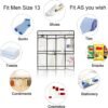2 Pack Extra Large Hanging Crystal Clear Over Door Shoe Organizers,closet shoe organizer shoe rack organizer shoe storage,12+6Pockets,8Hooks,white (59"x 21.6") - Image 5