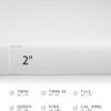 BioPEDIC 2-Inch Twin-XL Size Mattress Topper, Essential Medium Plush Memory Foam Mattress Topper, CertiPUR-US Certified, White, Twin-XL Size (80" L x 39" W x 2" H) - Image 9